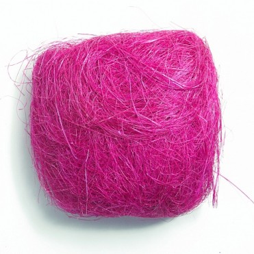 Сизалевое волокно, 50г (1 шт.) - темно-розовое