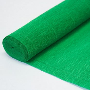 Бумага гофрированная, 50смx2,5м (180 г) - зеленая