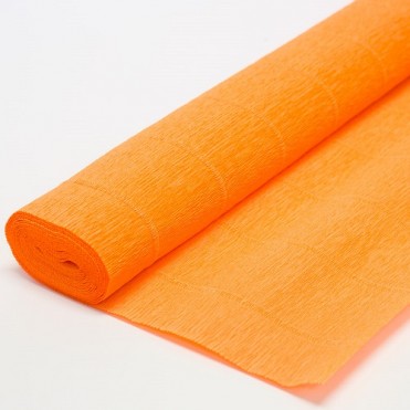 Бумага гофрированная, 50смx2,5м (180 г) - оранжевая