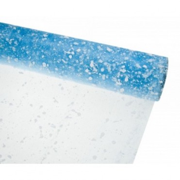 Сетка-снег, 50смх5ярд (пластик) - голубая